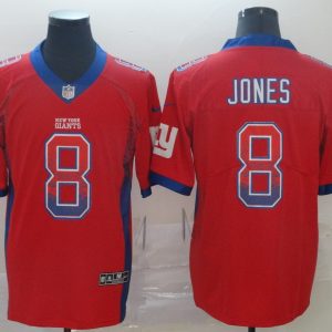 Men's New York Giants #8 Daniel Jones Red Drift Fashion Color Rush Limited Jersey