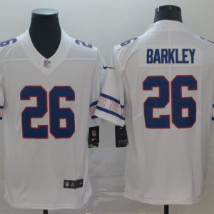 Men's New York Giants #26 Saquon Barkley White 2019 Team Logo Cool Edition Stitched Jersey