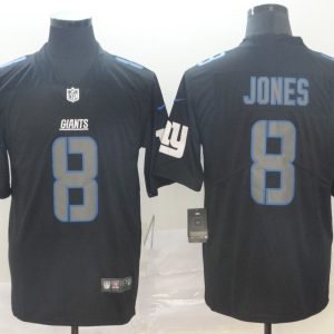 New York Giants #8 Daniel Jones Black Impact Limited Men Jersey