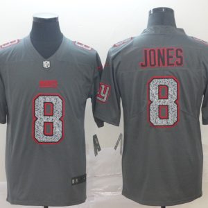 Nike Giants #8 Daniel Jones 2019 Gray Fashion Static Limited Men Jersey