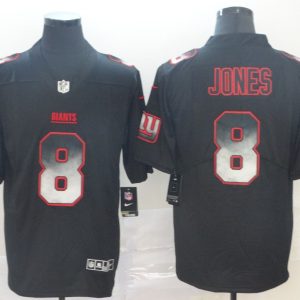 New York Giants #8 Daniel Jones Black 2019 Smoke Fashion Limited Men Jersey