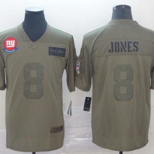 Men's New York Giants #8 Daniel Jones 2019 Camo Salute To Service Limited Jersey