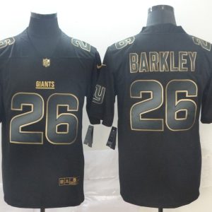 Nike Giants #26 Saquon Barkley Black Gold Vapor Untouchable Limited Men Jersey