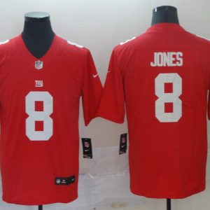 Nike New York Giants #8 Daniel Jones Red Inverted Legend Men Jersey