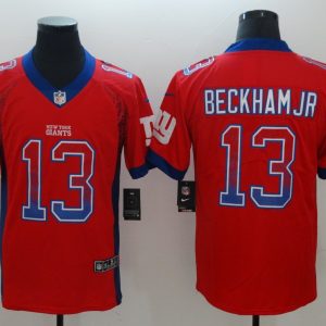 Nike 2018 New York Giants #13 Beckham JR Red Drift Fashion Color Rush Limited Jersey