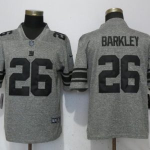 New Nike New York Giants 26 Barkley Gray 2018 Vapor Untouchable Men's Stitched Gridiron Gray Limited Jersey