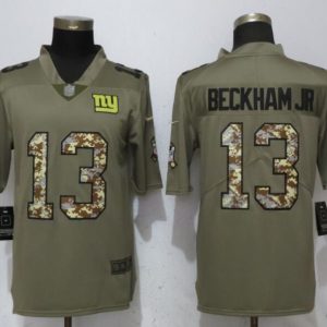 Nike New York Giants 13 Beckham jr Olive/Camo Carson 2017 Salute to Service Limited Jersey