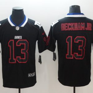 Nike 2018 New York Giants #13 Beckham JR  Lights Out Black Color Rush Limited Jersey