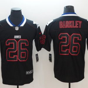 Nike 2018 New York Giants #26 Barkley Lights Out Black Color Rush Limited Jersey