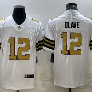 Men's New Orleans Saints #12 Olave White Color Rush Limited Jersey