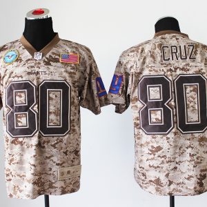 NFL Nike New York Giants #80 cruz USMC Digital Camo Jerseys United States Flag