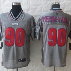2013 NEW Nike New York Giants 90 Pierre-Paul Grey Vapor Elite Jerseys