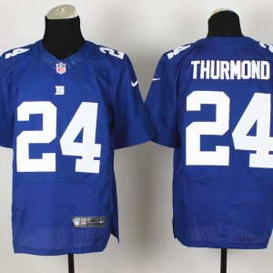 Nike New York Giants #24 Thurmond Blue Elite Jersey