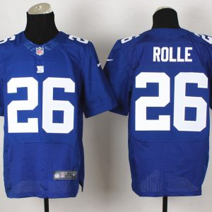 Nike New York Giants #26 Rolle Blue Elite Jersey