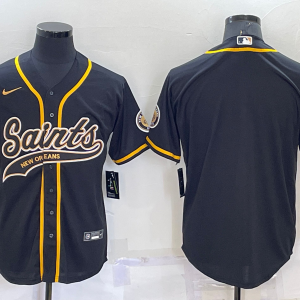 Men's New Orleans Saints Black Blank Baseball Nike Jersey