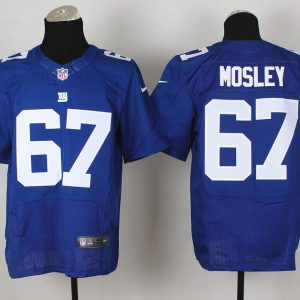 Nike New York Giants #67 Mosley Blue Elite Jersey