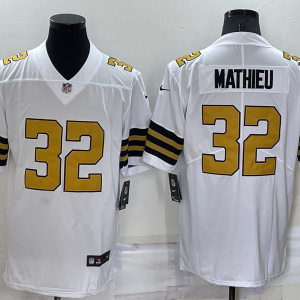 Men's New Orleans Saints #32 Tyrann Mathieu White Color Rush Limited Jersey