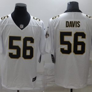 Nike New Orleans Saints #56 Davis White Vapor Untouchable Limited Jersey