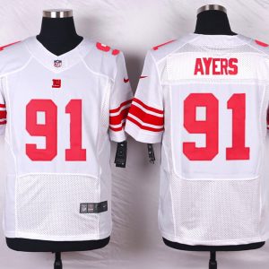 Nike New York Giants #91 Ayers White Jersey