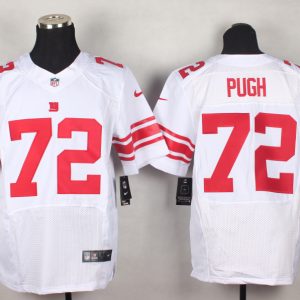 Nike New York Giants #72 Pugh White Elite Jersey