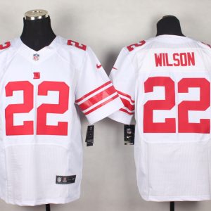 Nike New York Giants #22 Wilson White Elite Jersey