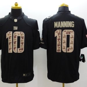 Nike New York Giants #10 Manning Black Salute TO Service Jersey