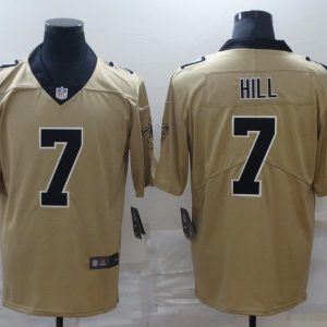 Men's New Orleans Saints #7 Hill Gold Inverted Legend Men Jersey