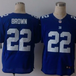 Nike New York Giants #92 Brown Blue Elite Jersey