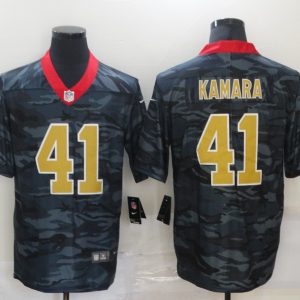 Men's New Orleans Saints #41 Alvin Kamara 2020 Black Camo Limited Jersey