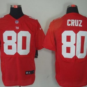 Nike New York Giants #80 Cruz Red Elite Jersey