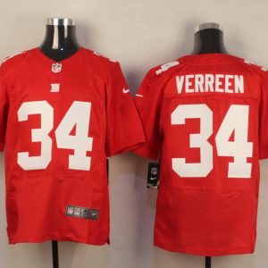Nike New York Giants #34 Verreen Red Elite Jersey