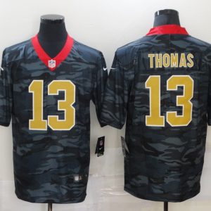 Men's New Orleans Saints #13 Michael Thomas 2020 Black Camo Limited Jersey