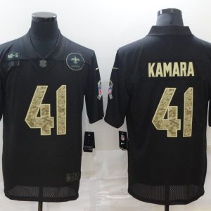 Men's New Orleans Saints #41 Alvin Kamara Black Camo Salute To Service Limited Jersey