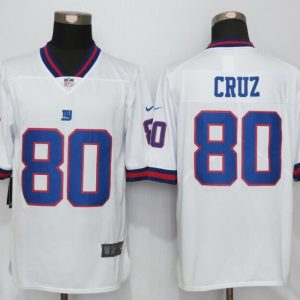 New Nike York Giants 80 Cruz Navy White Color Rush Limited Jersey