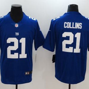 Nike New York Giants #21 Collins Blue Game Jersey