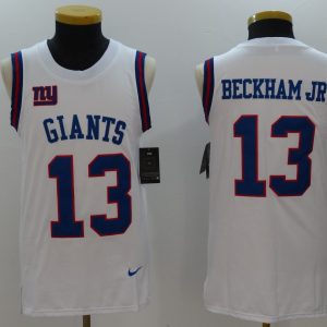NFL New York Giants #13 Beckham JR White Color Rush Tank Top