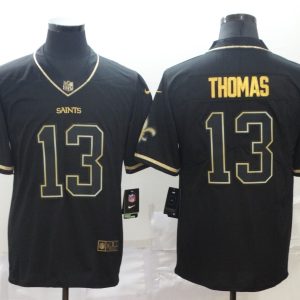 Men's New Orleans Saints #13 Michael Thomas Black 2019 Golden Edition Limited Jersey