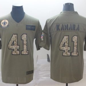 Men's New Orleans Saints #41 Alvin Kamara 2019 Olive/Camo Salute To Service Limited Jersey