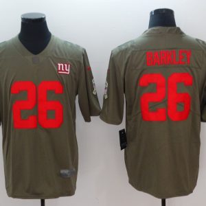 NFL New York Giants #26 Barkley Olive Green Jersey