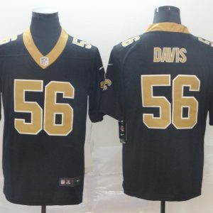 Nike New Orleans Saints #56 Davis Black Vapor Untouchable Limited Jersey