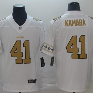 Men's New Orleans Saints #41 Alvin Kamara White 2019 Team Logo Cool Edition Jersey