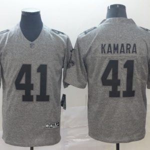 Nike Saints #41 Alvin Kamara Gray Gridiron Vapor Limited Men Jersey
