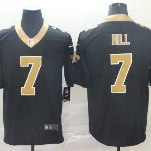 Nike New Orleans Saints #7 Hill  NFL Vapor Untouchable Black Limited Jerseys