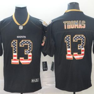 Nike Saints #13 Michael Thomas USA Flag Limited Men Jersey