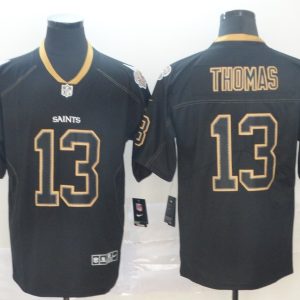 Nike New Orleans Saints #13 Thomas  Lights Out Black Color Rush Limited Jersey