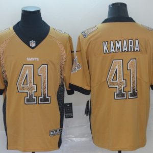 Nike New Orleans Saints #41 Kamara Grey Drift Fashion Color Rush Limited Jersey