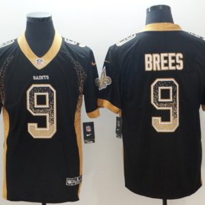 Nike 2018 Orleans Saints #9 Brees Drift Fashion Color Rush Limited Jersey