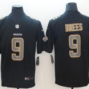 Nike 2018 Orleans Saints #9 Brees Fashion Impact Black Color Rush Limited Jersey