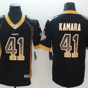 Nike 2018 Orleans Saints 41 Kamara Black Drift Fashion Color Rush Limited Jersey