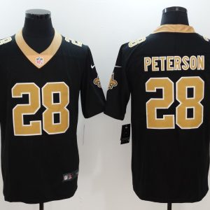 Nike New Orleans Saints #28 Peterson NFL Vapor Untouchable Black Limited Jerseys